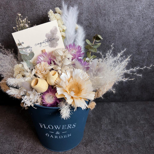 STANDARD・青 【開店祝・新築祝などにも♪】フラワーアレンジメント