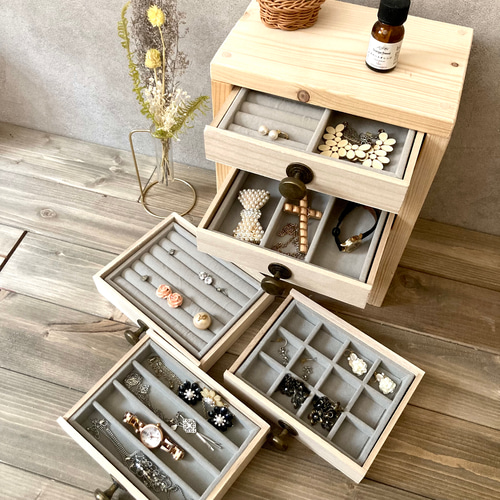 アクセサリー収納 引き出し収納 木製 5段 アクセサリーケース 収納