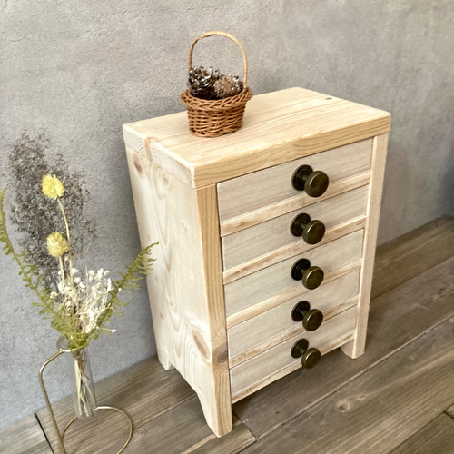 アクセサリー収納 引き出し収納 木製 5段 アクセサリーケース 収納