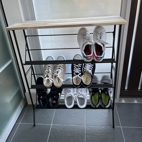 アイアン本棚、ブックスタンド アイアンブックスタンド【シューズラック】 本棚・絵本棚・マガジン