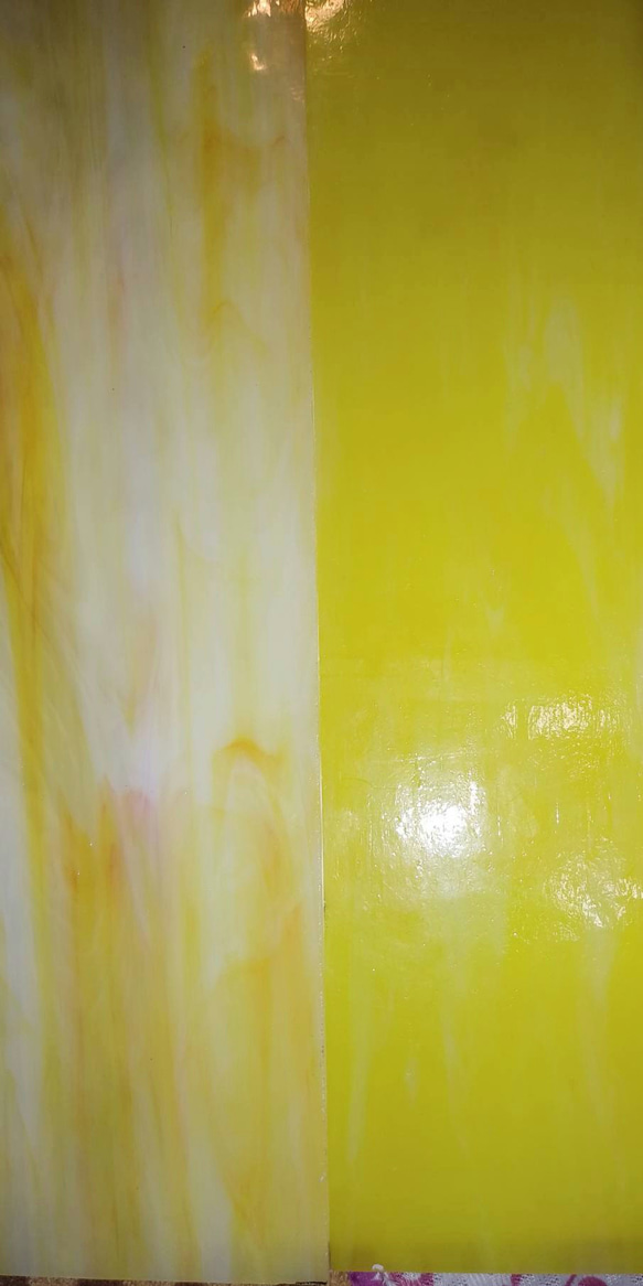 omotemachi様専用　ステンドグラス　アンティーク調　ティッシュボックス(黄色) 2枚目の画像