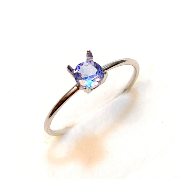 タンザナイト(ゾイサイト) Silver925 リング 4mm(0.25ct) 指輪・リング  