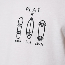 PLAY Logo(Surf) Short sleeve shirt (White)Tシャツ・半袖・ホワイト・白 4枚目の画像