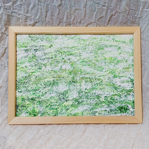 油絵 絵画 【かすみ草】 油絵 絵画 かすみ草畑【B5】 絵画 HR 通販 14165033｜Creema
