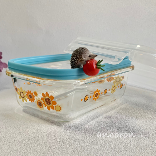 レトロ花柄ガラス保存容器 保存容器・キャニスター ancoron 通販