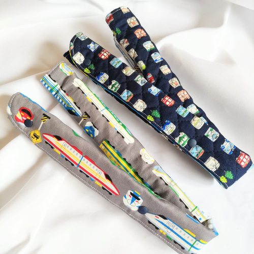 ズレが気にならない ロング 水筒肩紐カバー お名前タグつき【新幹線