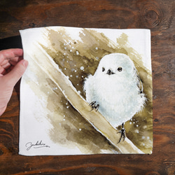 ハンドタオル｜水彩画シマエナガ その他インテリア雑貨 平田幸大 通販