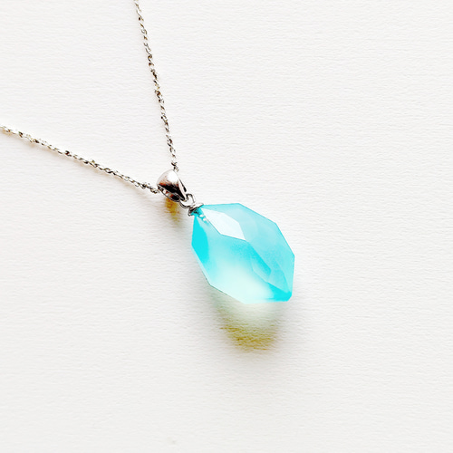 シーブルーカルセドニー ネックレス 天然石 ネック 大粒 天然石ネック