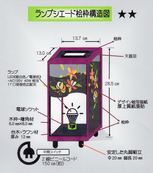 日本檜木框、有家徽的樹=三棵橡樹圍成一圈LED/厚優質紙、輕量/MK-023 第11張的照片