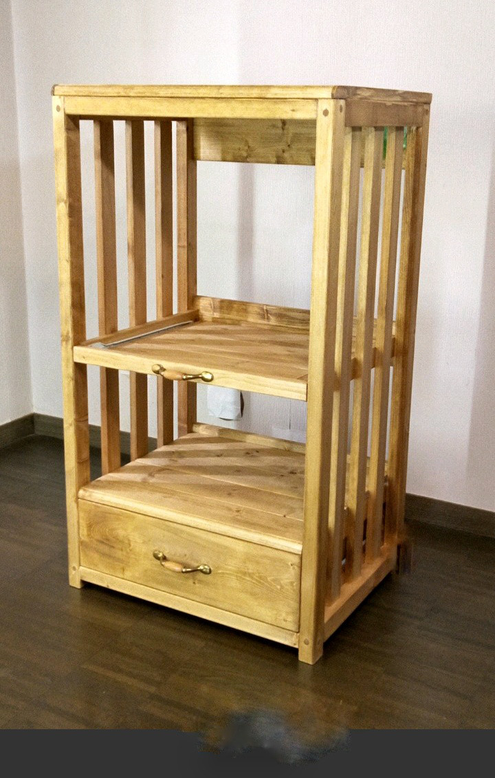 No72【空間の主役に】キッチンキャビネット、高さ95cm,天然木、無垢、