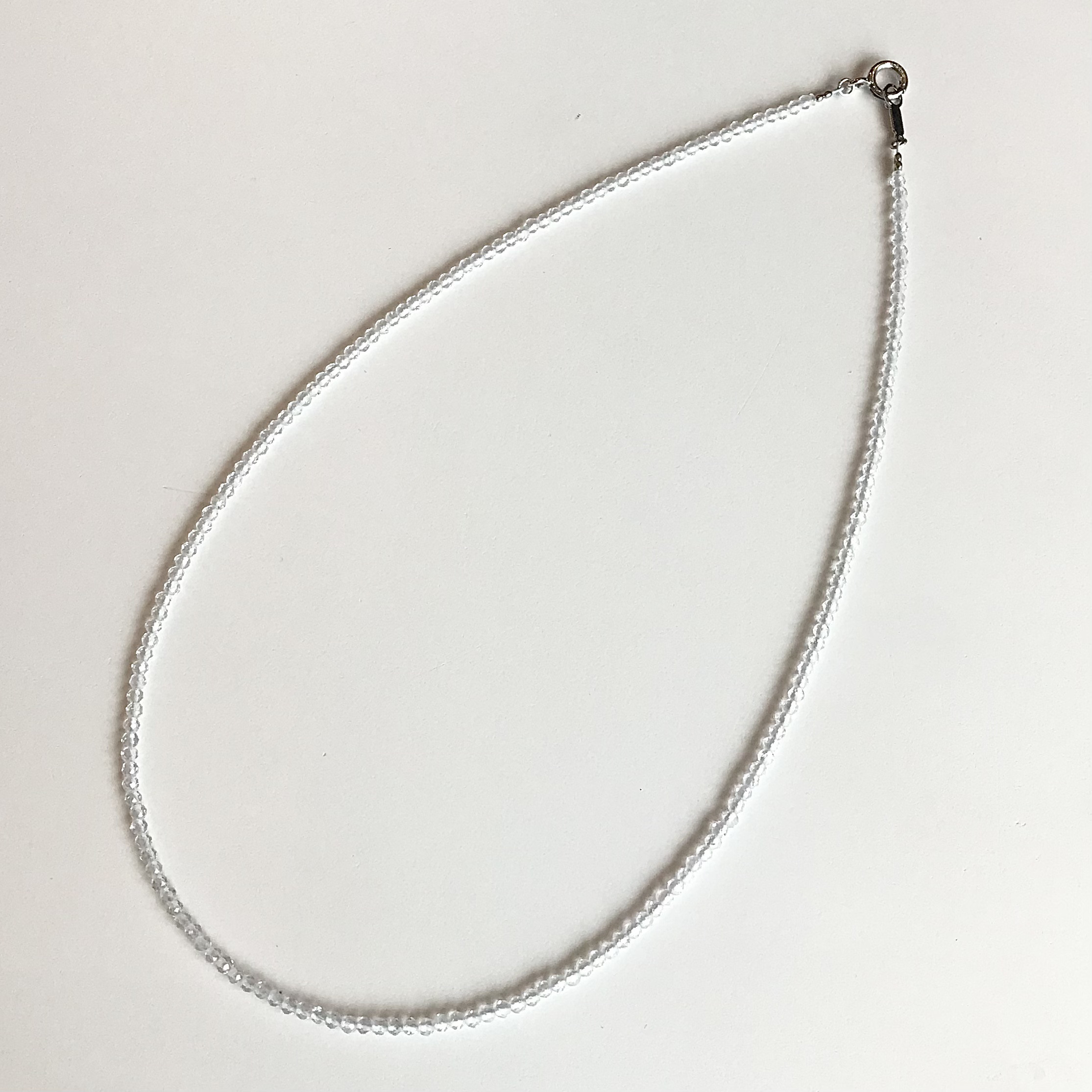 SV、水晶2ミリカットネックレス　No.07024