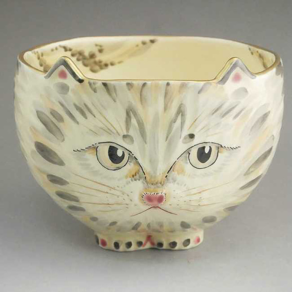 ◇商品番号 12111 キジ猫抹茶茶碗 良二 茶碗・めし碗 松韻堂 通販