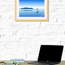 A3サイズ「江の島とサーファー」ケンコー（ナチュラル） 6枚目の画像