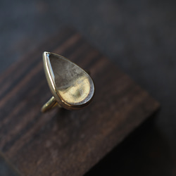 tourmaline in quartz brass ring (minatsuki) 3枚目の画像