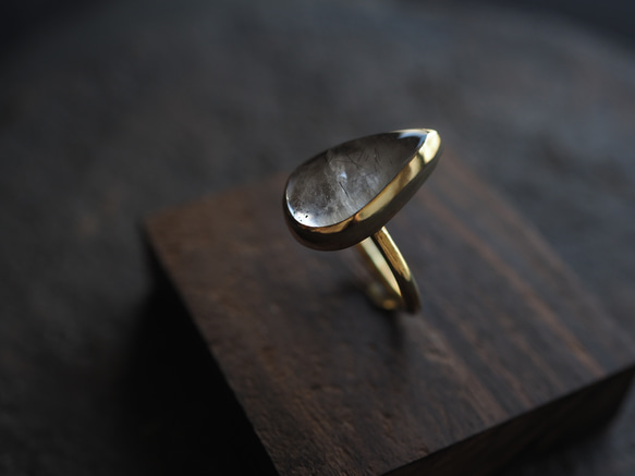 tourmaline in quartz brass ring (minatsuki) 6枚目の画像