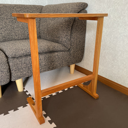 木製ソファーサイドテーブル　ベッドサイドテーブル　軽い 4枚目の画像