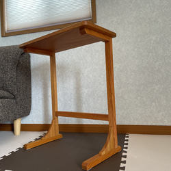 木製ソファーサイドテーブル　ベッドサイドテーブル　軽い 5枚目の画像