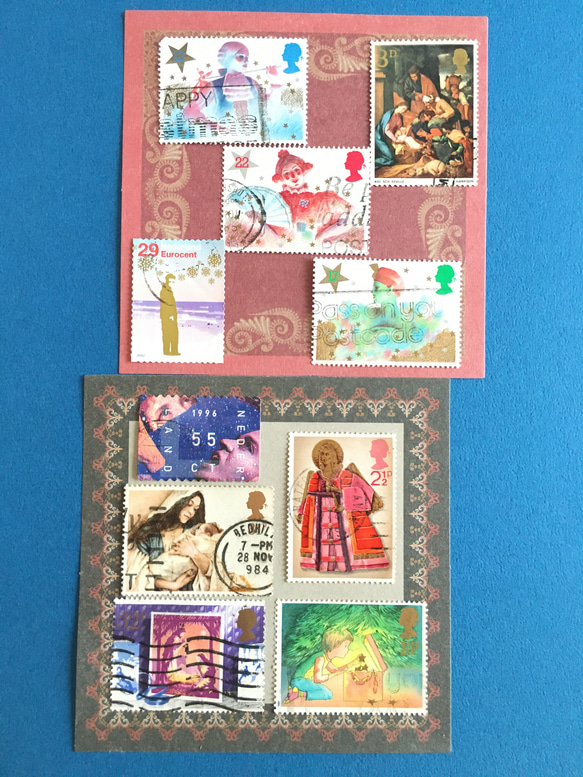 ＊。.海外のクリスマス切手.。＊10枚アソートA 使用済み切手 3枚目の画像