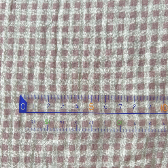 ダブルガーゼ（ギンガムチェック小・6色から選択）韓国生地 5枚目の画像
