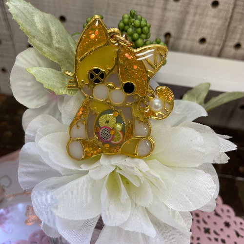レジンキーホルダー つぎはぎねこ 【YK908】 キーリング いち 通販