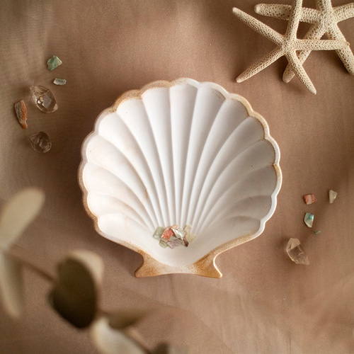 marble shell stone | 貝殻のアロマストーン ディフューザー・アロマ