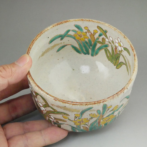 京焼染付寶瓶/ 湯冷/茶碗6点揃い　田能村直入 / 画 | 明治-19世紀頃 京焼染付寶瓶/ 湯冷/茶碗6点揃い 田能村直入 / 画 |