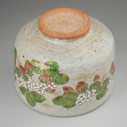 灰釉野いちご絵抹茶茶碗 良二 茶碗・めし碗 松韻堂 通販 14168037