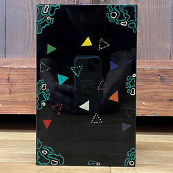小さな作品　漆黒とパステルカラーの漆アートパネル　/  「candy box  .dot」  キャンディーボックス 5枚目の画像
