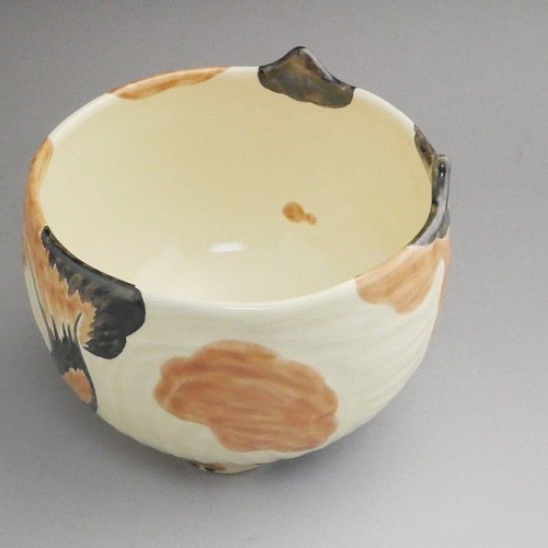 ◇商品番号 12110 三毛猫抹茶茶碗 良二 茶碗・めし碗 松韻堂 通販