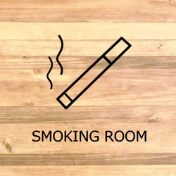 【喫煙所・喫煙・タバコ・電子タバコ】シンプルなデザインでお洒落に！smokingroomステッカー♪ 4枚目の画像