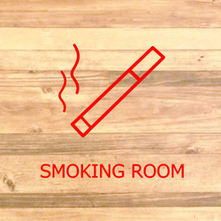 【喫煙所・喫煙・タバコ・電子タバコ】シンプルなデザインでお洒落に！smokingroomステッカー♪ 6枚目の画像