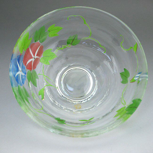 ◇商品番号 10320京絵付けガラス平茶碗 朝顔 茶碗・めし碗 松韻堂 通販