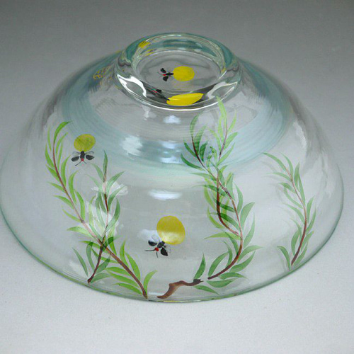 ◇商品番号 10322 京絵付けガラス平茶碗 蛍 茶碗・めし碗 松韻堂 通販