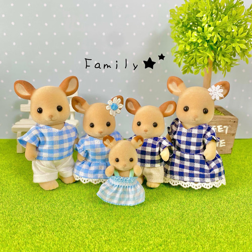 シルバニアファミリー 着せ替え服 親子お揃いワンピース