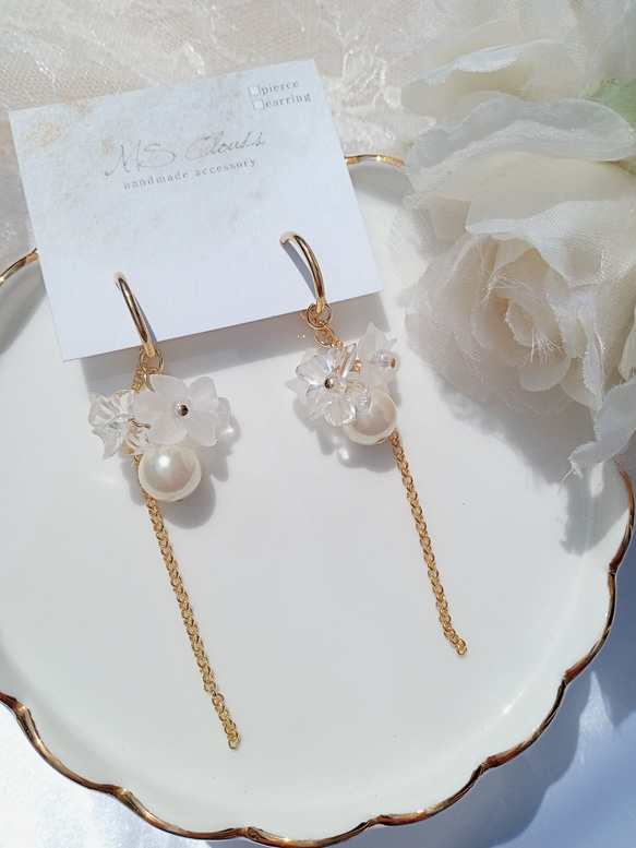 【新作】flower garden earring 1枚目の画像