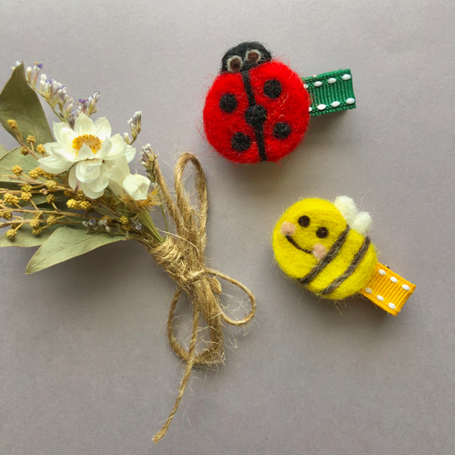 ベビー ヘアクリップ ヘアゴム ハンドメイド ヘアアクセサリー 花