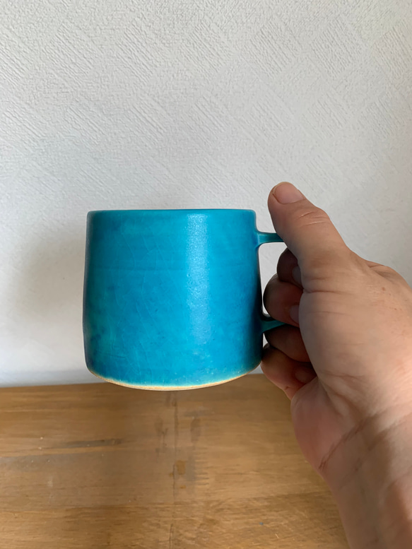 マグカップ　ターコイズブルー 4枚目の画像