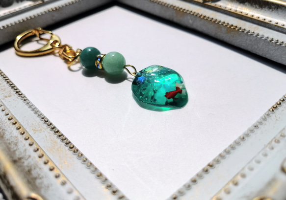 稀少 天然石 握り石 金魚