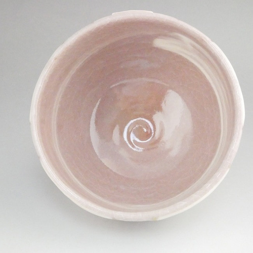 志野更紗抹茶茶碗 喜信◇商品番号 12597 茶碗・めし碗 松韻堂