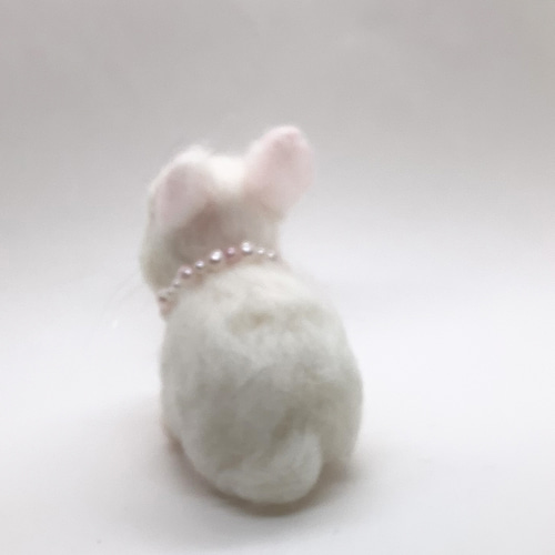 白うさぎ＊羊毛フェルト＊white rabbit 羊毛フェルト moco3871 通販
