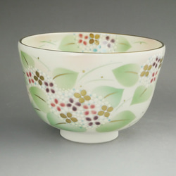 紫陽花抹茶茶碗　陶楽 6枚目の画像