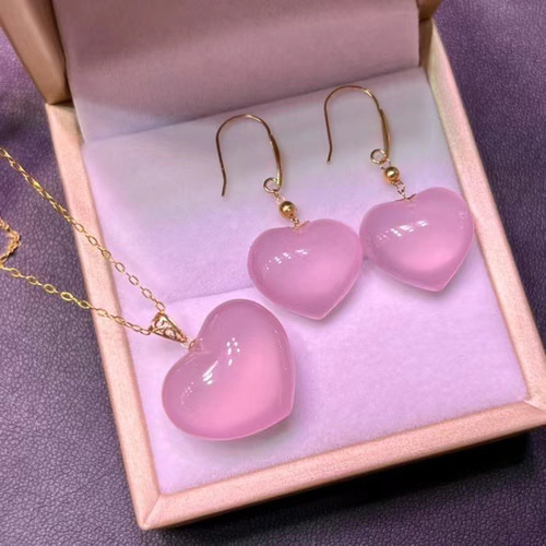 ⭐︎【天然】スターローズクォーツ ペンダントトップ ピアス k18  