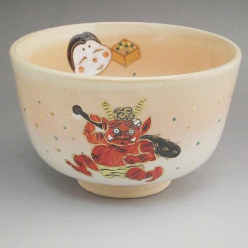 ◇商品番号 2608 抹茶碗 鬼は外、福は内 亨 茶碗・めし碗 松韻堂 ◇商品番号 2608 抹茶碗 鬼は外、福は内 亨 茶碗・めし碗 松韻堂