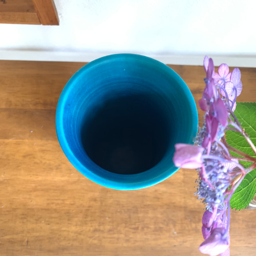 K 花瓶 ターコイズブルー 一輪挿し・花瓶・花器 mayumi 通販