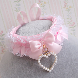 粉紅色 白色 蕾絲  蘿莉塔 項鍊 Choker Necklace Collar 第4張的照片