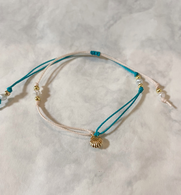 組み合わせ自由　　〜shell  anklet〜 4枚目の画像