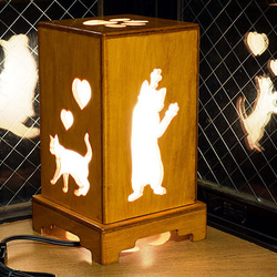 木の猫ランプ(小) 650 8枚目の画像