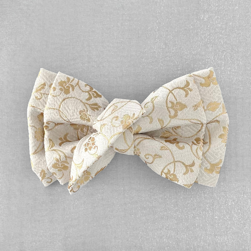 着物が着たくなる♪金襴生地で作った和リボン* 結婚式髪飾り 着物が着たくなる♪金襴生地で作った和リボン* 結婚式髪飾り