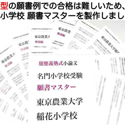 東京農業大学稲花小学校 合格願書・事前面接資料 アンケートの