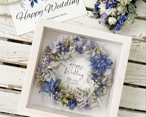 特集掲載】文字入れ&選べるカラー｜ドライフラワーフレームリース